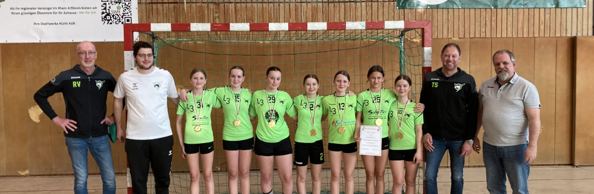 Die weibliche C-Jugend der Pulheim Hornets ist Staffelsieger in der Regionsliga 2024/2025